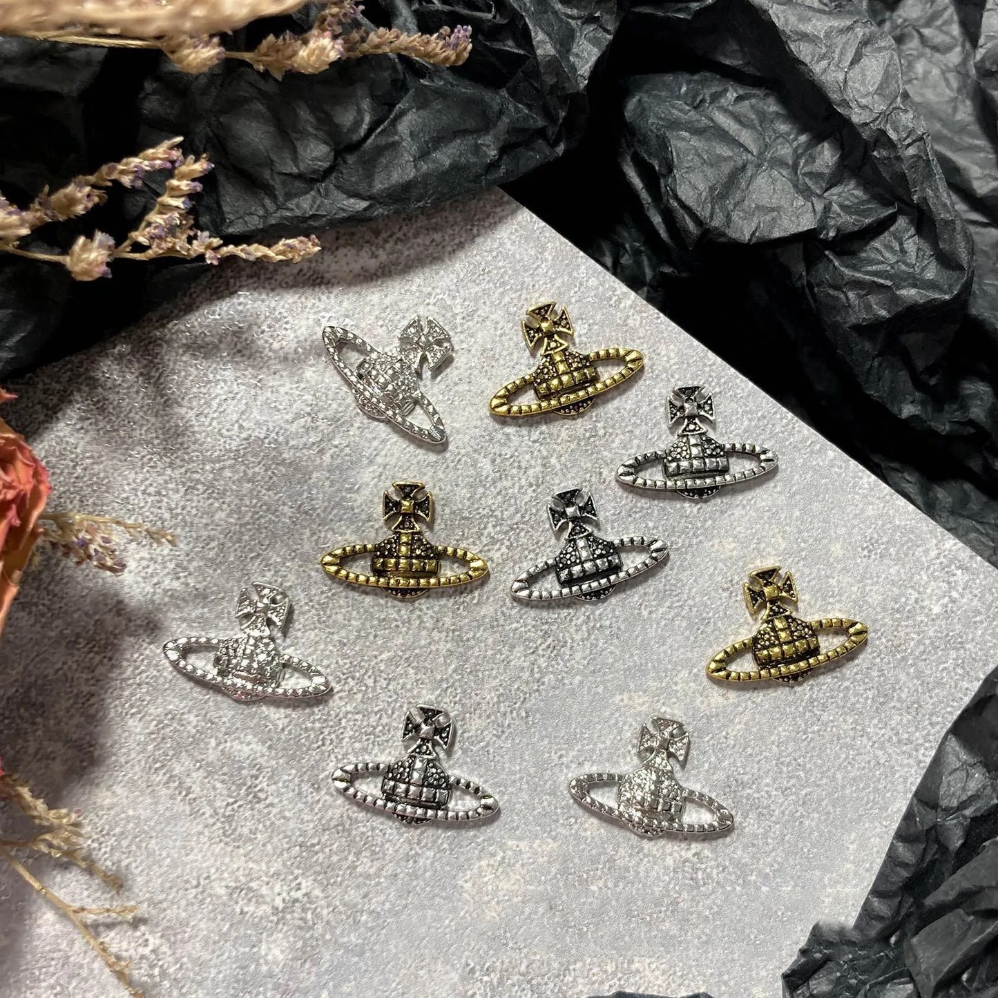 Planet Charms 10 pieces