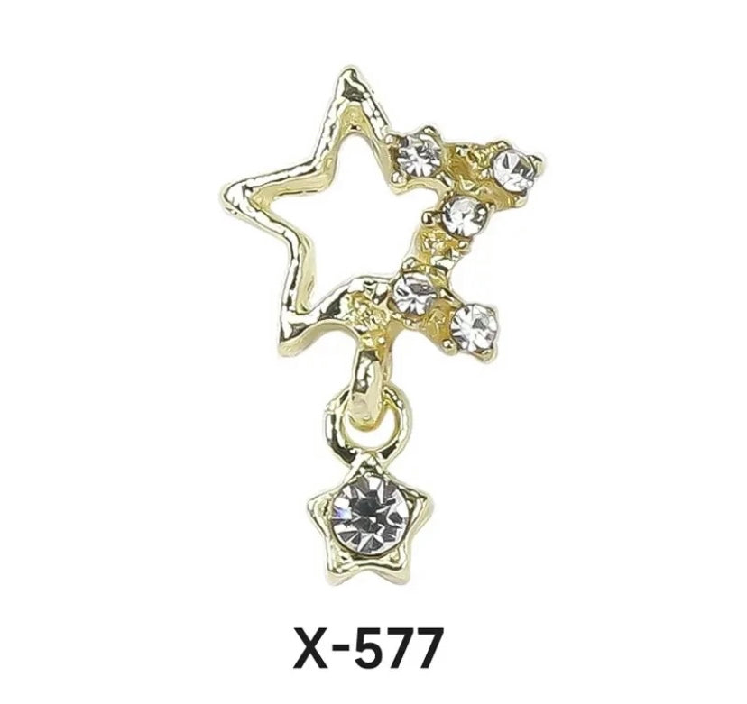 Star charms — 2 pieces