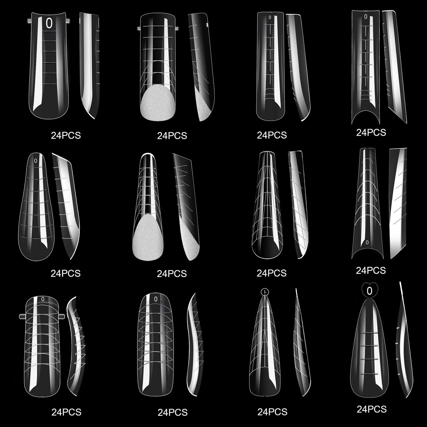 Polygel nail forms