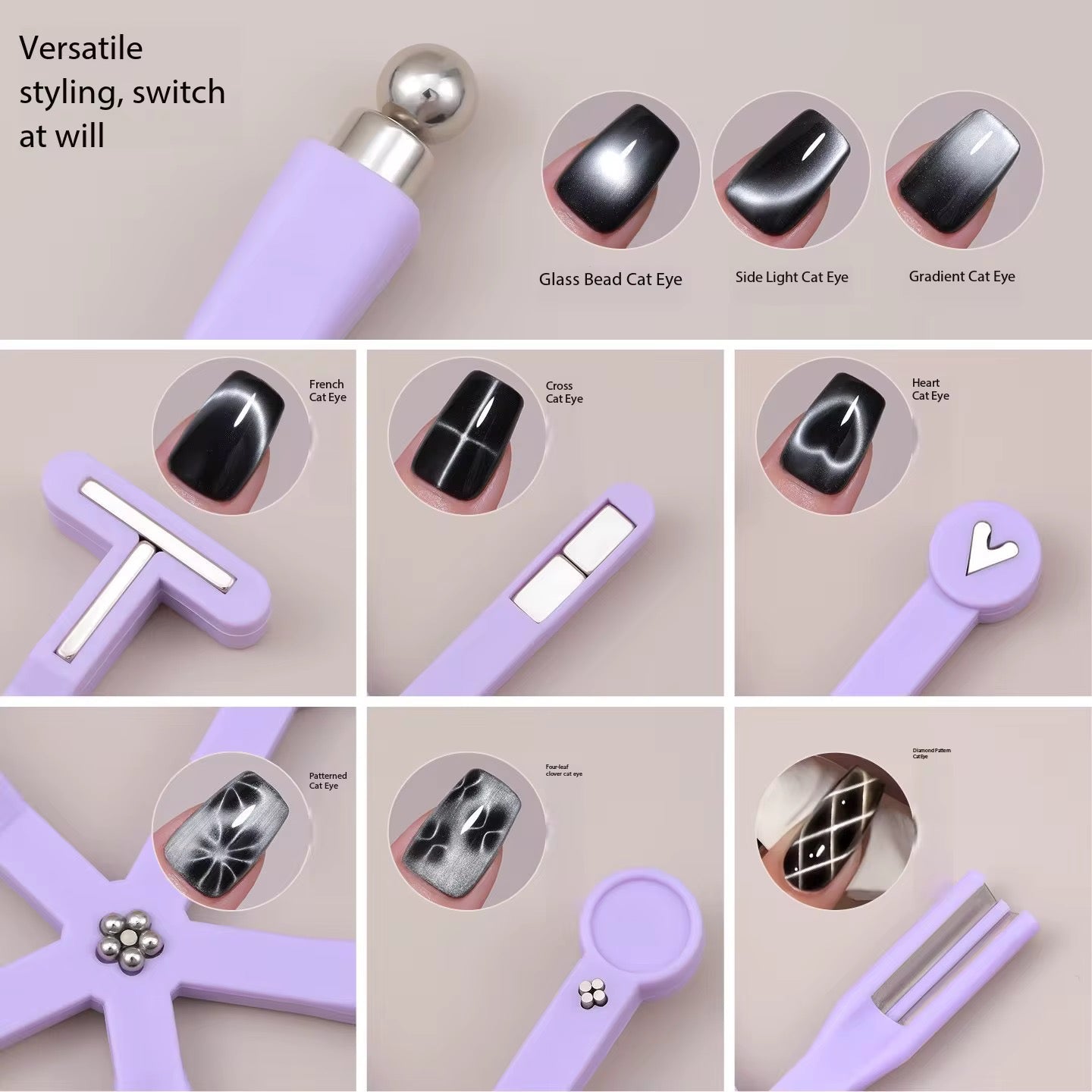 8 in 1 Starfish Cat Eye Magnet