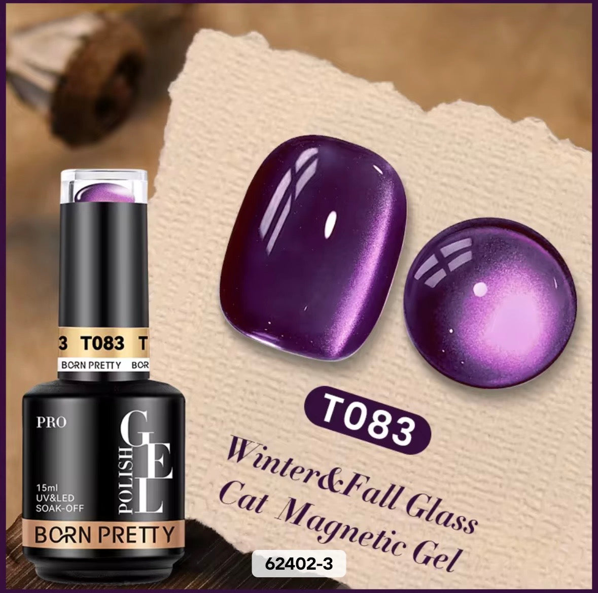 3D & Amber cat eye gel