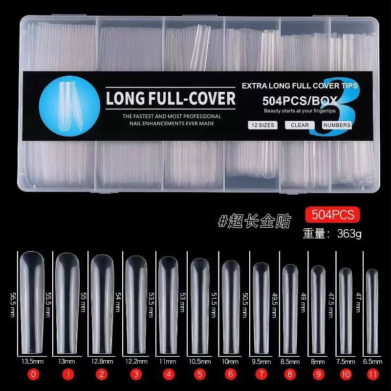 3XL Full Cover Square tips (504pcs)