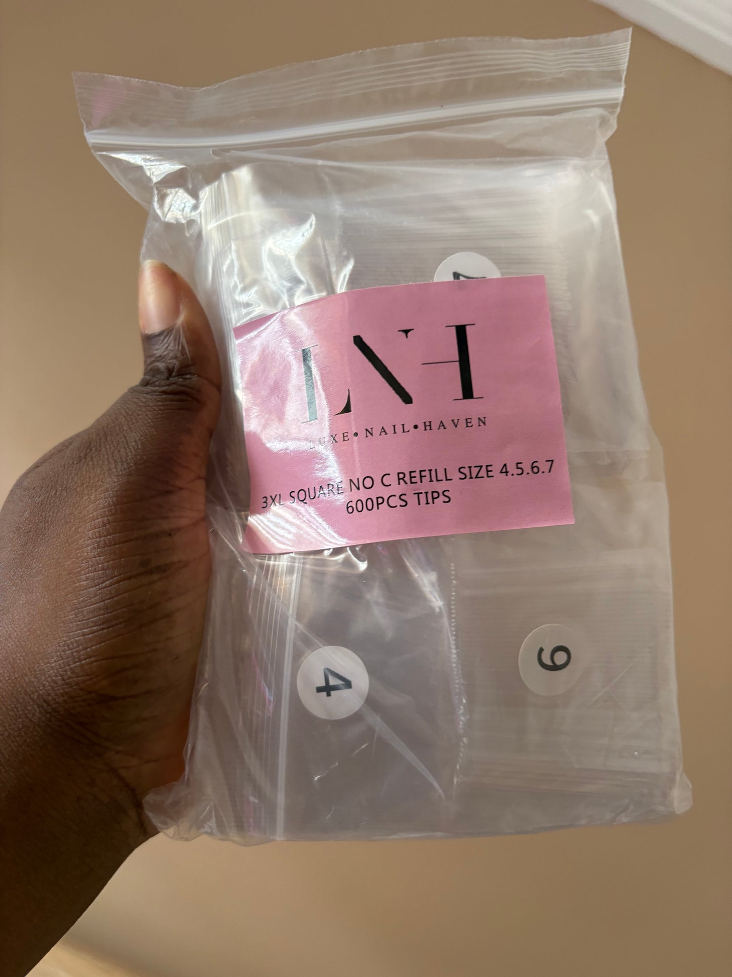 3XL Half Cover Square Refill Bags (4,5,6,7)  — 600Pcs
